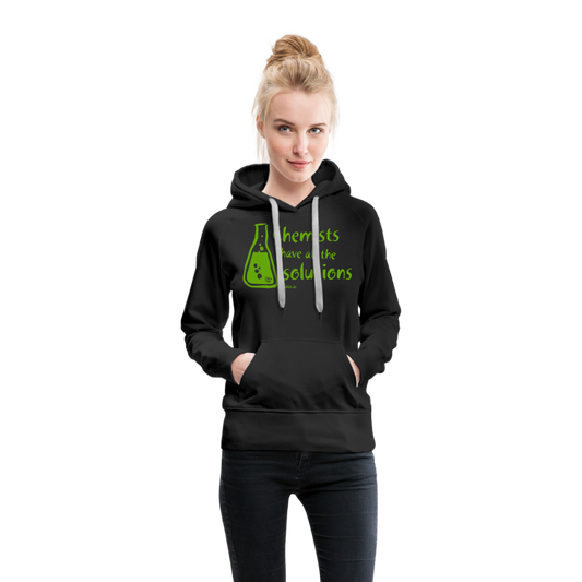 „Chemists have all the solutions“ Frauen Premium Hoodie - Schwarz