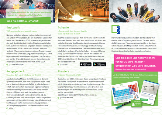 JCF-Flyer für Studierende