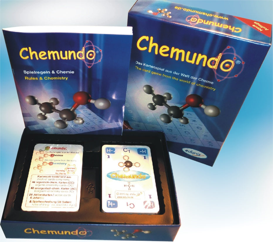 Kartenspiel Chemundo: Handelsübliche Spielkartengröße: 58 mm x 91 mm