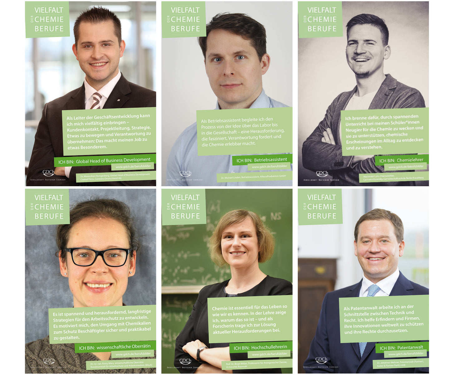 Posterreihe "Vielfalt der Chemieberufe"