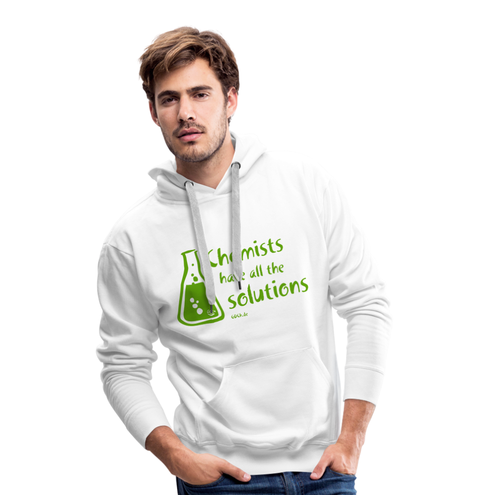 „Chemists have all the solutions“ Men’s Premium Hoodie - weiß