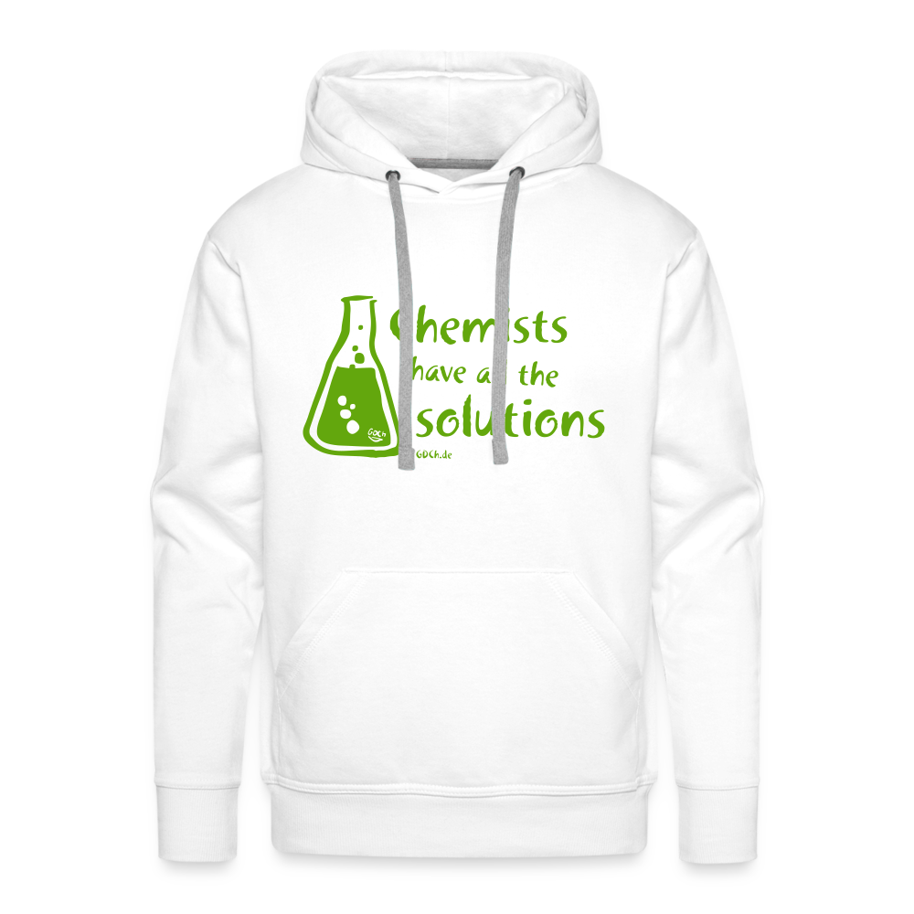 „Chemists have all the solutions“ Men’s Premium Hoodie - weiß
