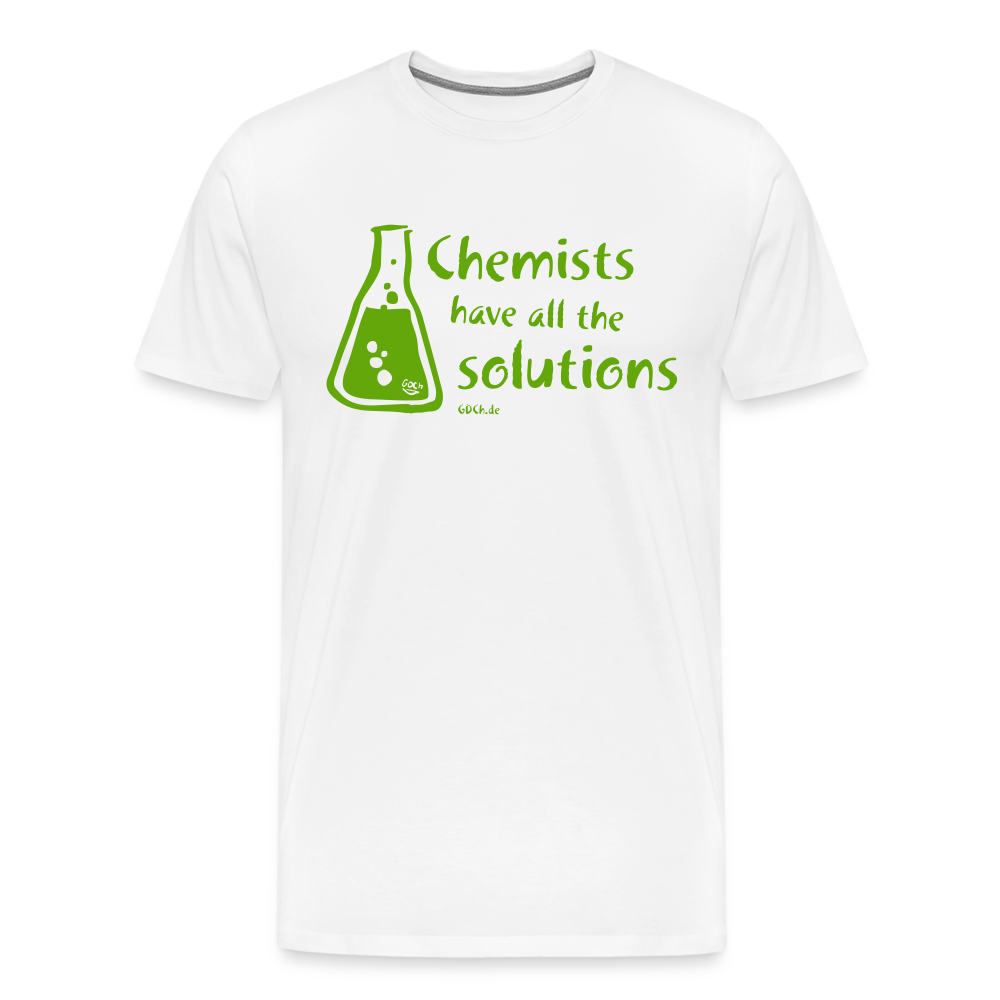 „Chemists have all the solutions“ Männer Premium T-Shirt - weiß