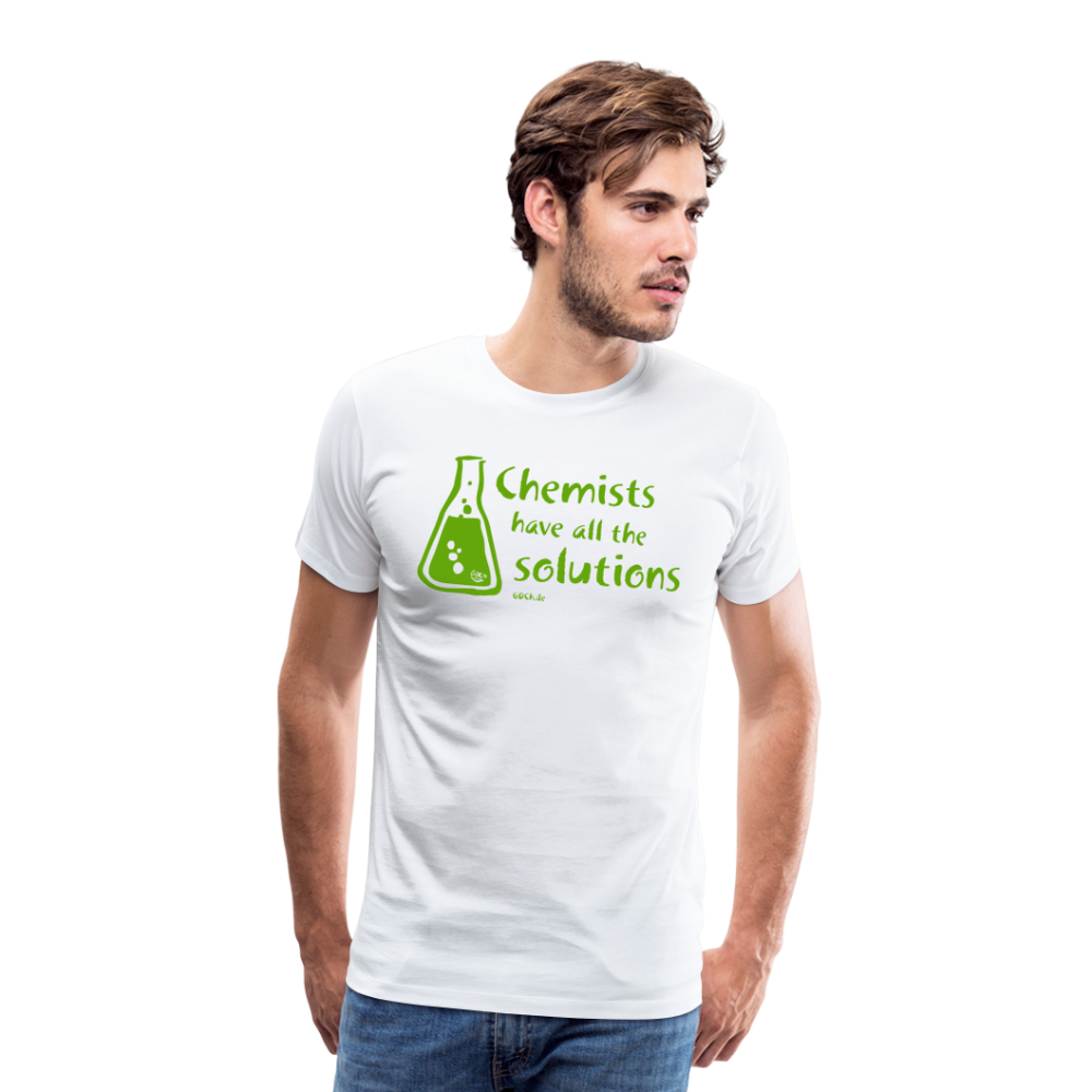 „Chemists have all the solutions“ Männer Premium T-Shirt - weiß