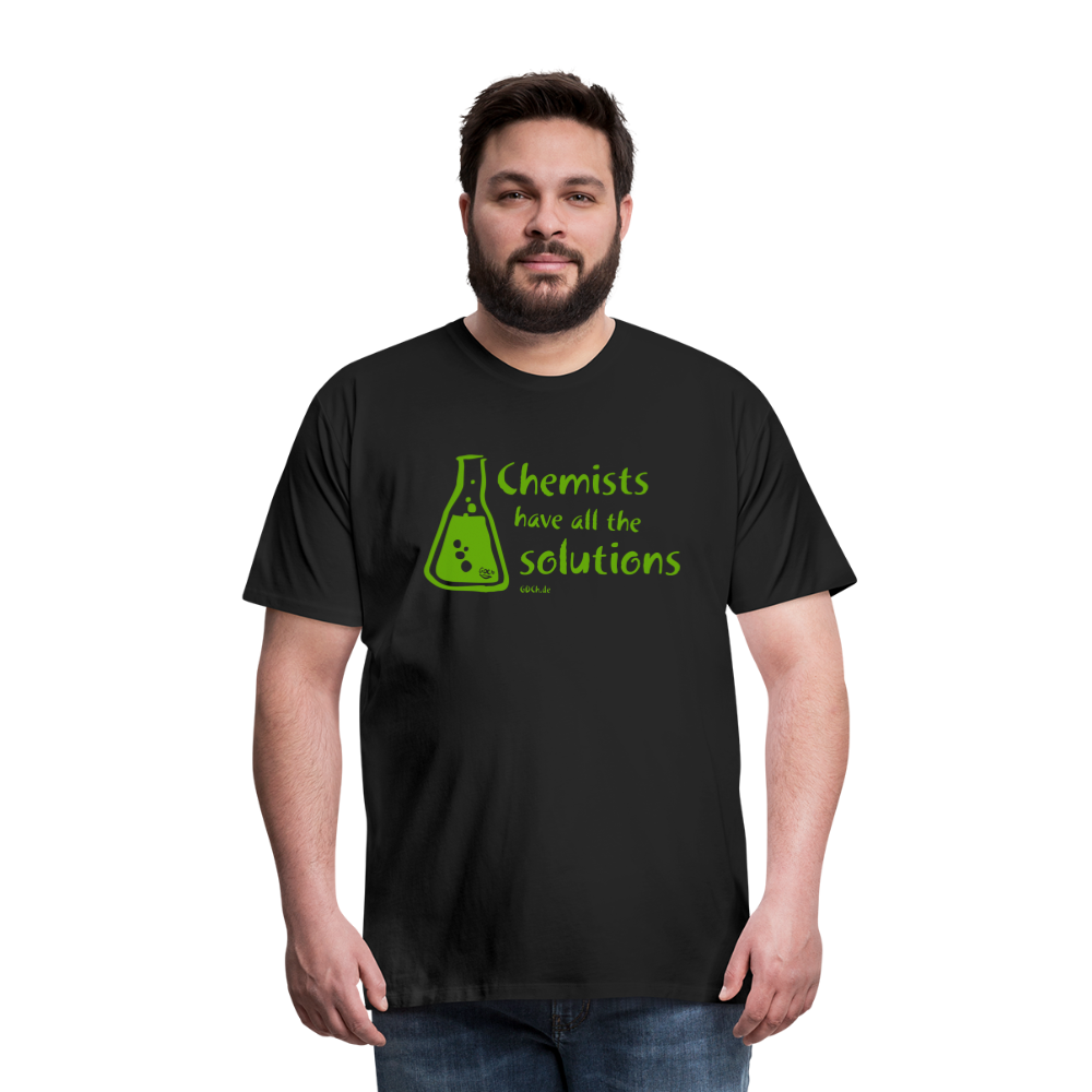 „Chemists have all the solutions“ Männer Premium T-Shirt - Schwarz