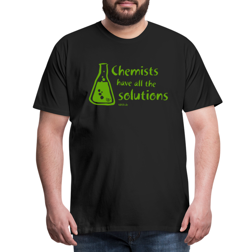 „Chemists have all the solutions“ Männer Premium T-Shirt - Schwarz