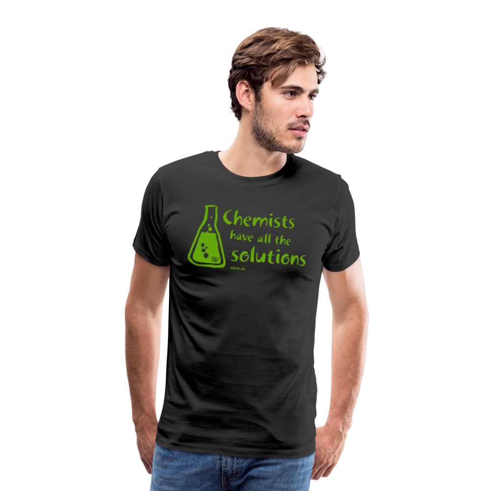 „Chemists have all the solutions“ Männer Premium T-Shirt - Schwarz
