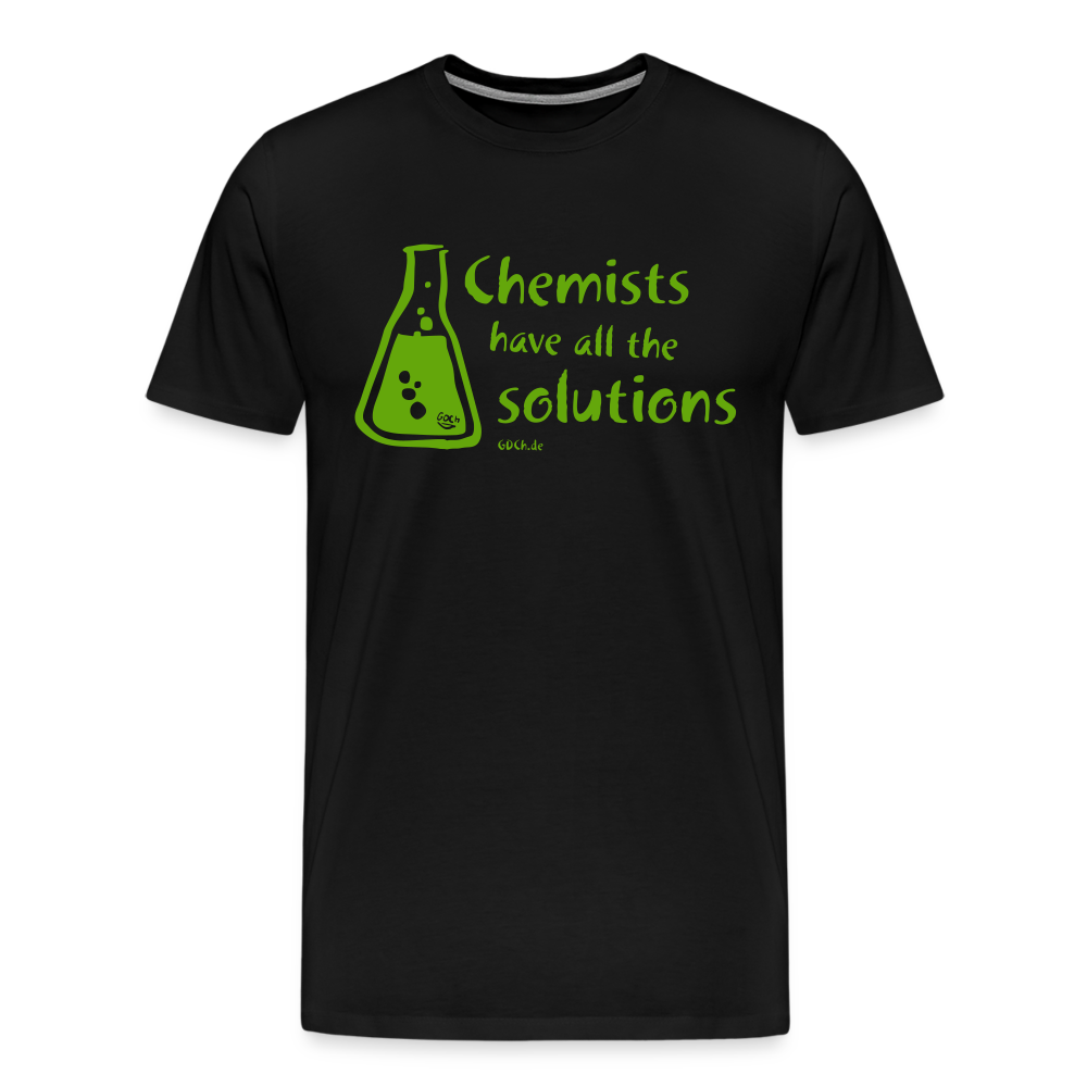 „Chemists have all the solutions“ Männer Premium T-Shirt - Schwarz