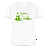 „Chemists have all the solutions“ Frauen Premium T-Shirt - Weiß