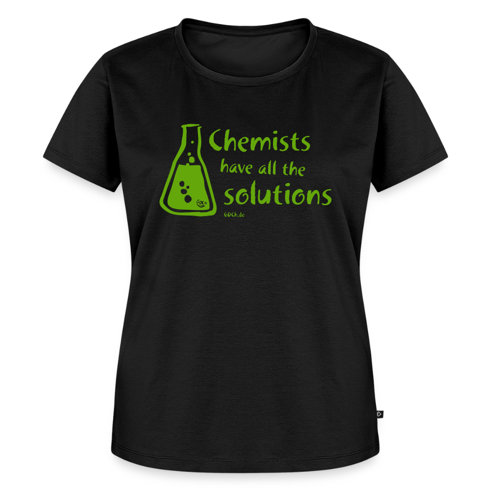 „Chemists have all the solutions“ Frauen Premium T-Shirt - Schwarz