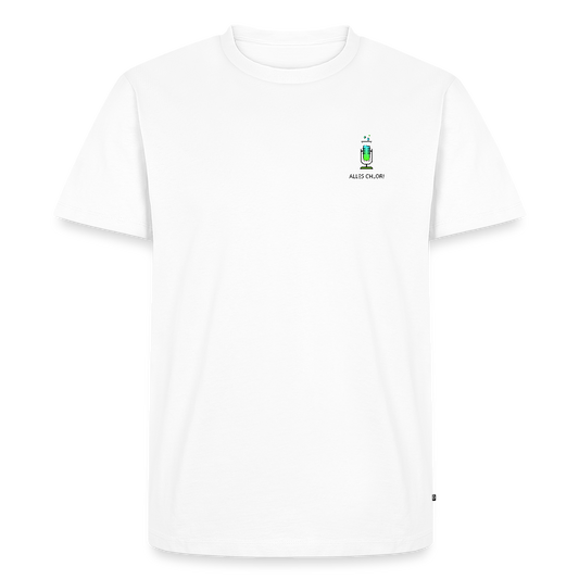 Alles Chlor! (kleines Logo) - Männer Bio-T-Shirt - Weiß