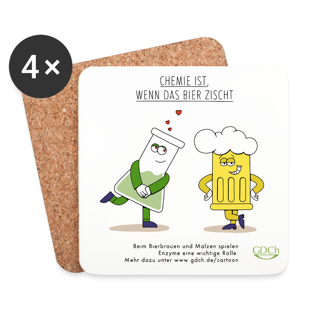 Untersetzer (4er-Set) - Weiß