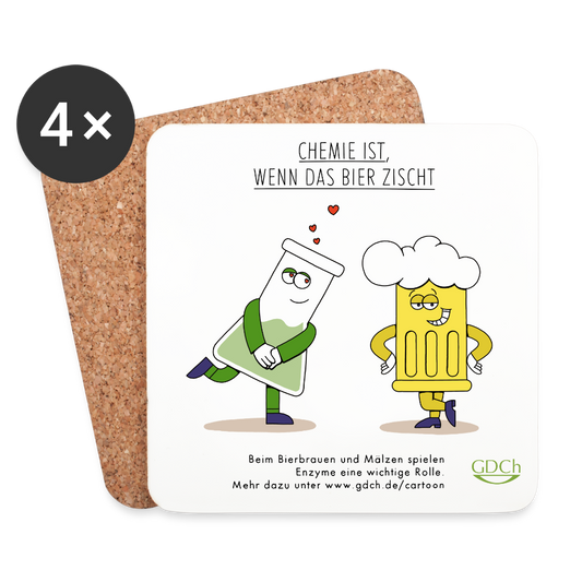 Untersetzer (4er-Set) - Weiß