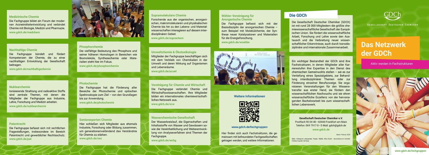 Flyer: Das Netzwerk der GDCh - Aktiv werden in Fachstrukturen