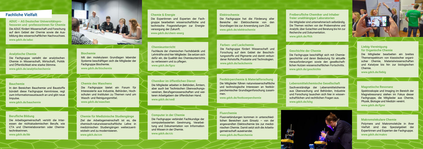 Flyer: Das Netzwerk der GDCh - Aktiv werden in Fachstrukturen