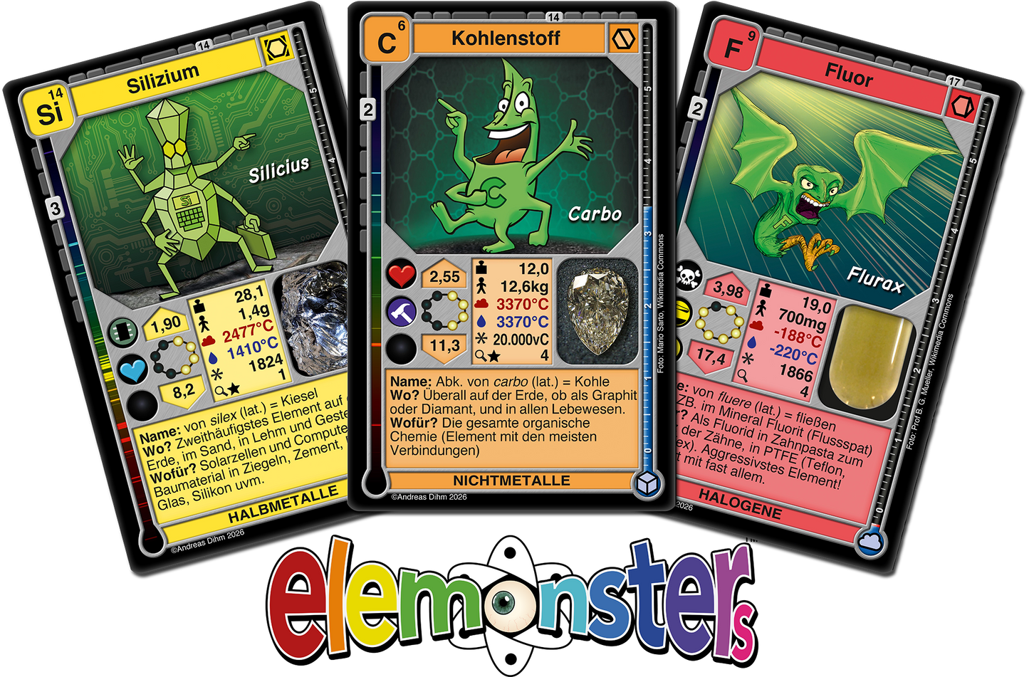 NEU: Elemonsters Explore: das Kartenspiel mit den chemischen Elementen als Monster