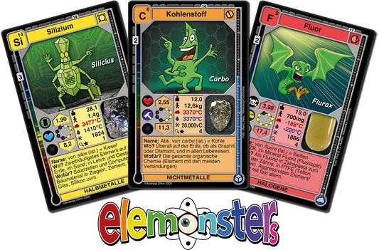 NEU: Elemonsters Explore: das Kartenspiel mit den chemischen Elementen als Monster