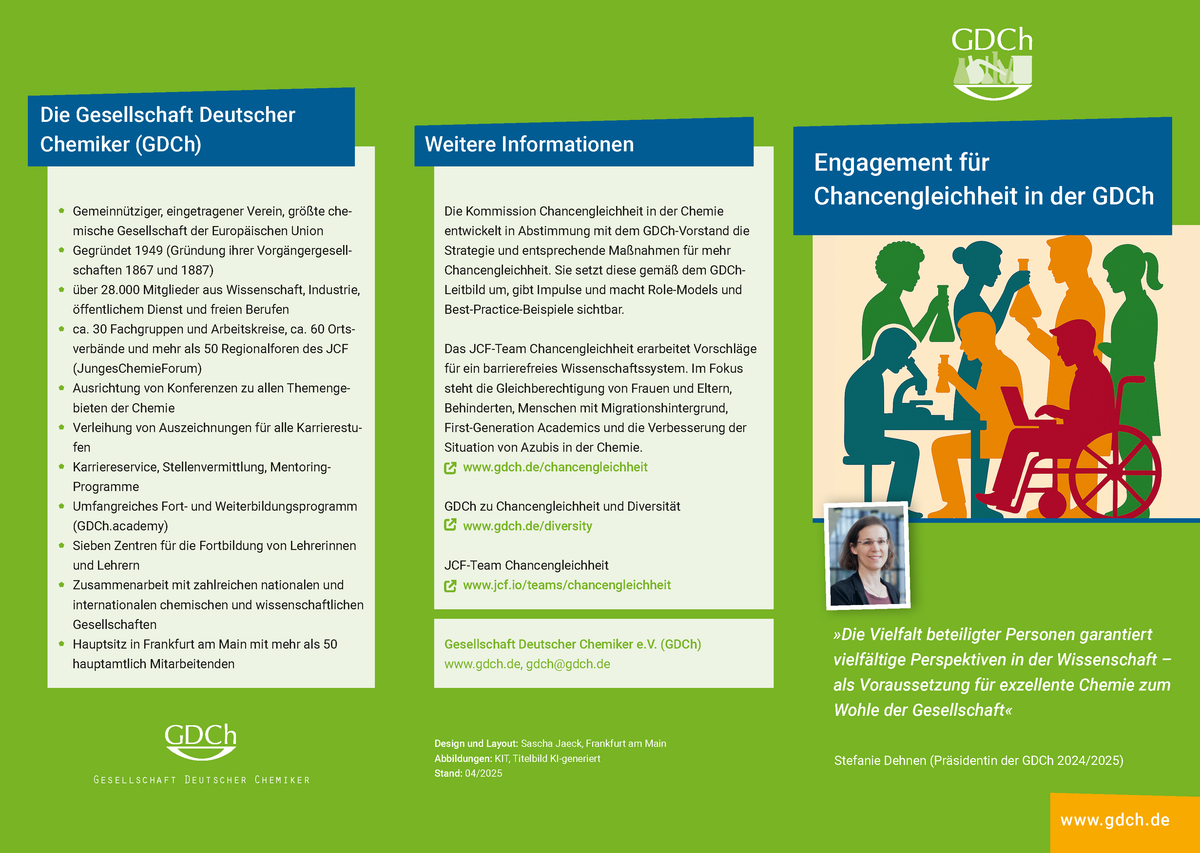 Flyer: Engagement für Chancengleichheit in der GDCh