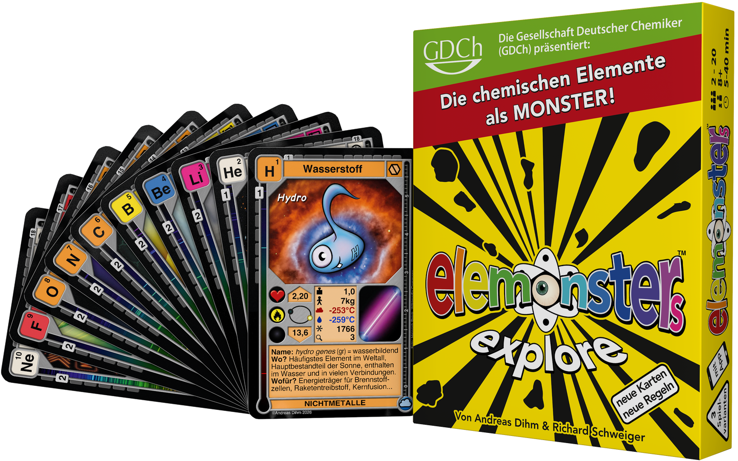 NEU: Elemonsters Explore: das Kartenspiel mit den chemischen Elementen als Monster