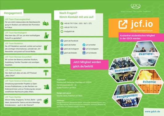 JCF-Flyer für Studierende