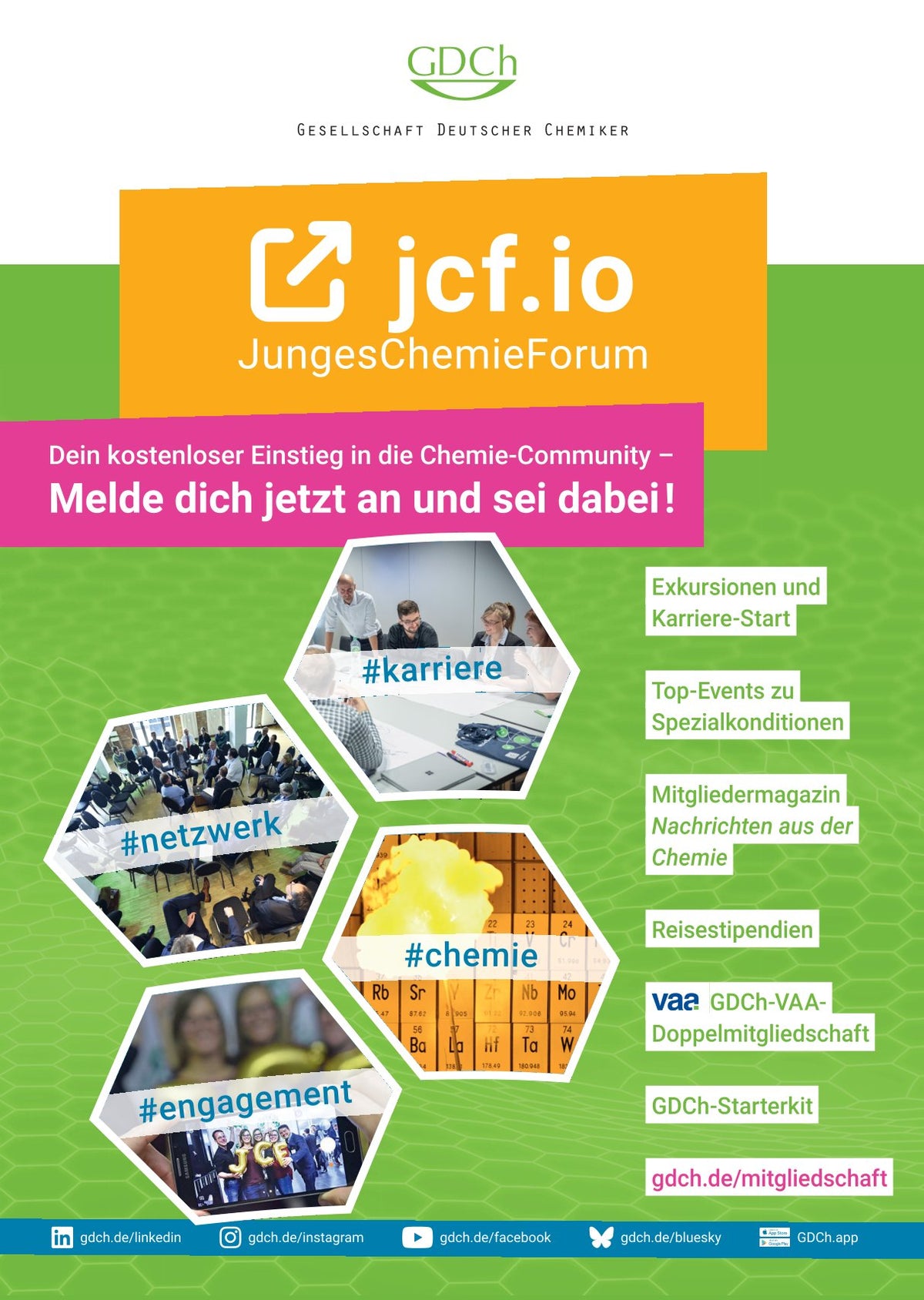 JCF-Plakat für Studierende, DIN A2 oder A1 (deutsch)