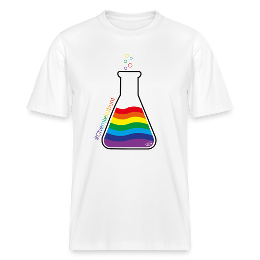 Unisex-Bio-Shirt "Chemie ist bunt" - Weiß