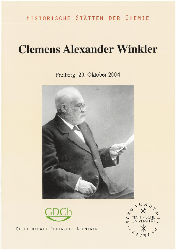 2004 - Wirkungsstätte von Clemens Winkler in Freiberg