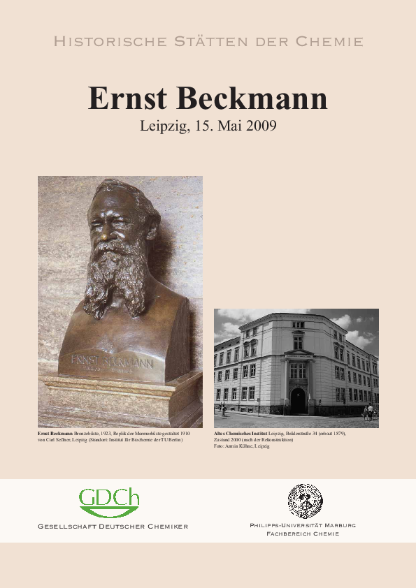 2009 - Wirkungsstätte von Ernst Beckmann in Leipzig