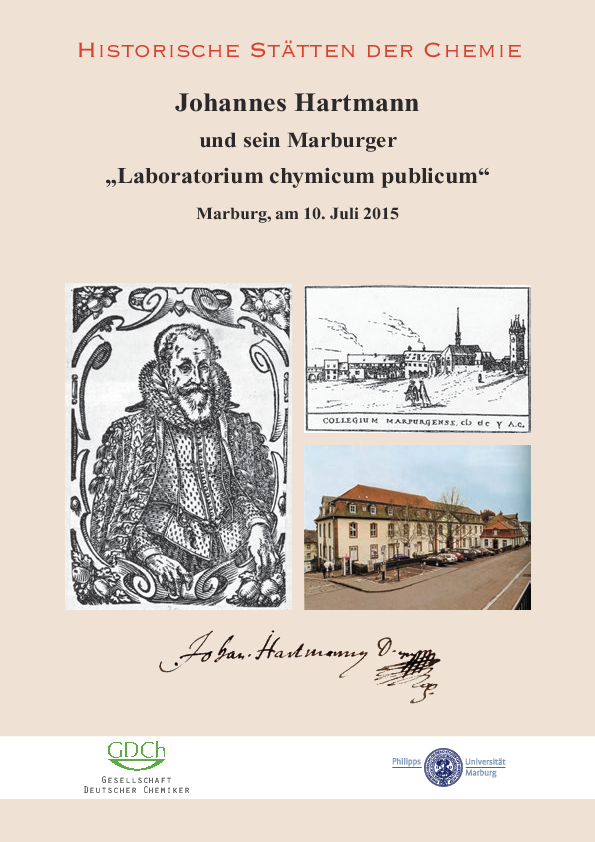 2015 - Joh. Hartmann und das "Laboratorium Chymicum Publicum" in Marburg