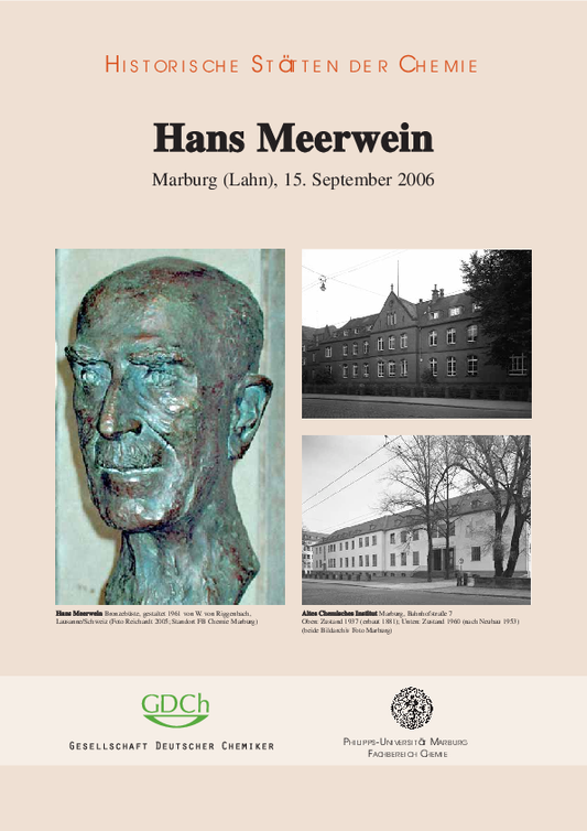2006 - Wirkungsstätte von Hans Meerwein in Marburg