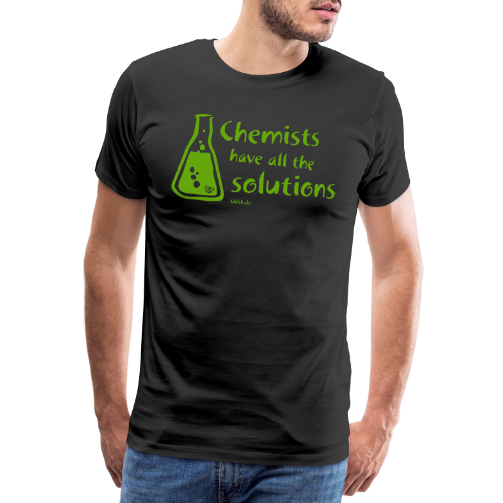 „Chemists have all the solutions“ Männer Premium T-Shirt - Schwarz