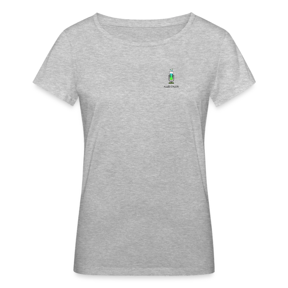 Alles Chlor! (kleines Logo) - Frauen Bio-T-Shirt - Grau meliert