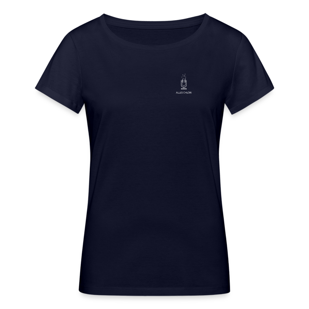 Alles Chlor! (kleines Logo) - Frauen Bio-T-Shirt - Navy