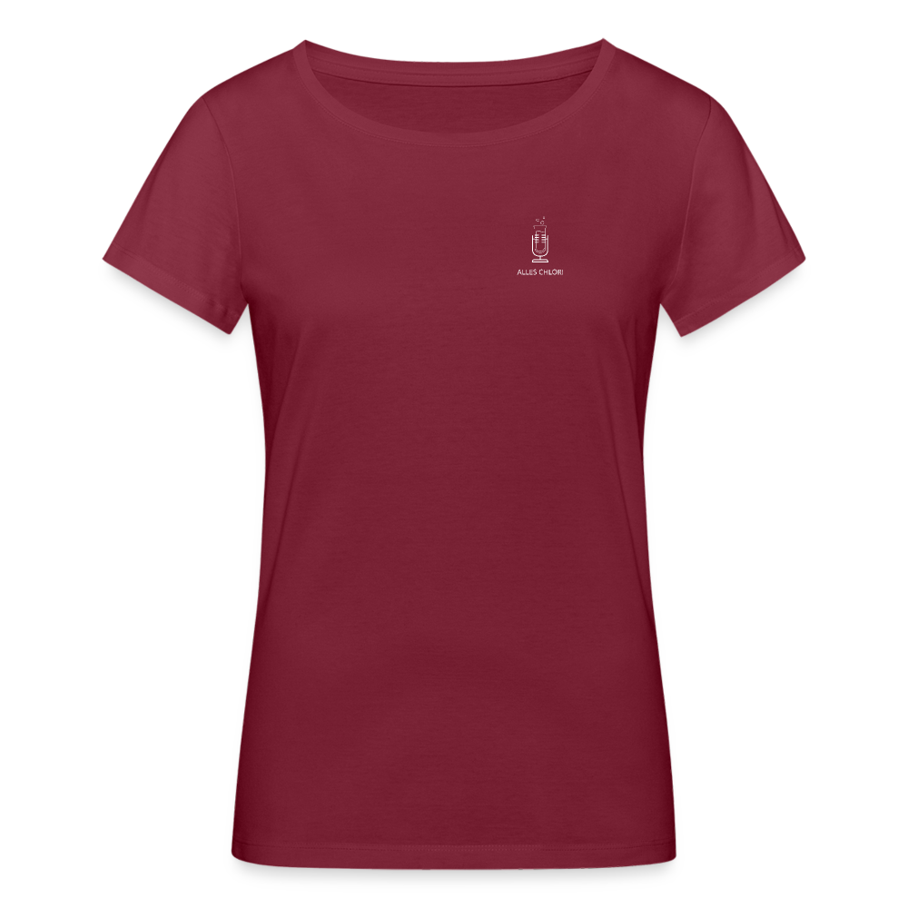 Alles Chlor! (kleines Logo) - Frauen Bio-T-Shirt - Burgunderrot